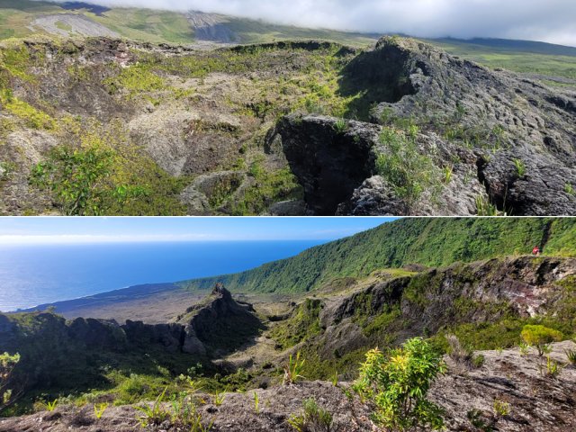 Énorme cratère ayant craché 120 millions de m3 de lave en un mois