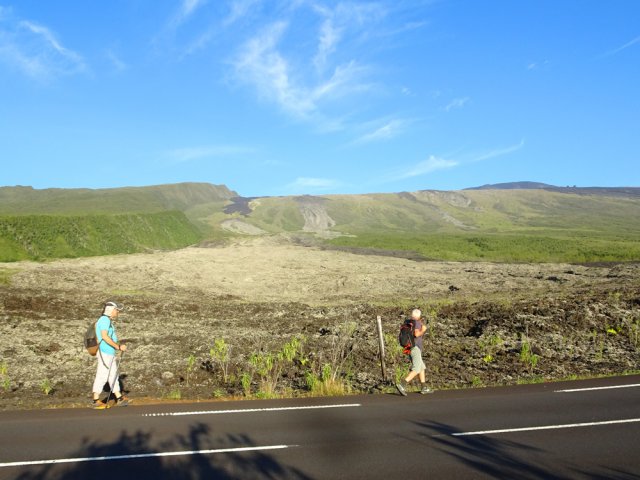 Vue d'ensemble de la coulée depuis le Piton du Tremblet