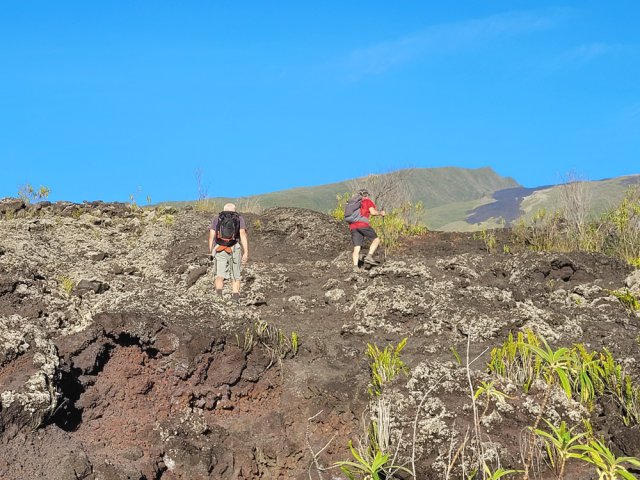 Les premiers mètres de la montée