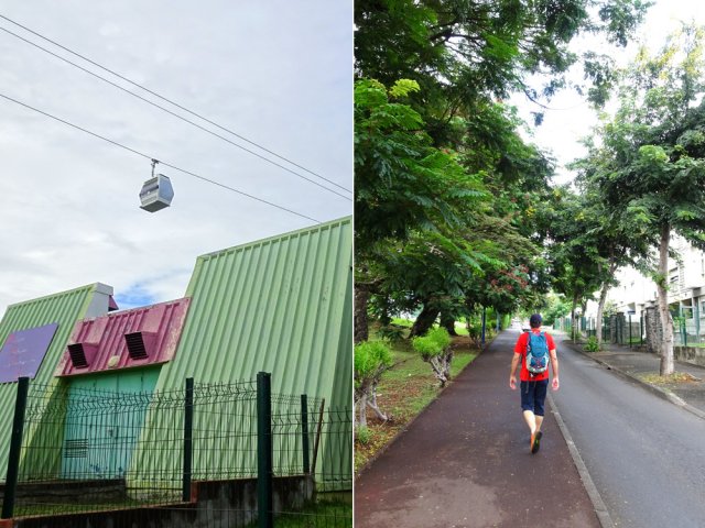 Débuter la montée le long de l'étroite Avenue Joseph Bédier près du téléphérique