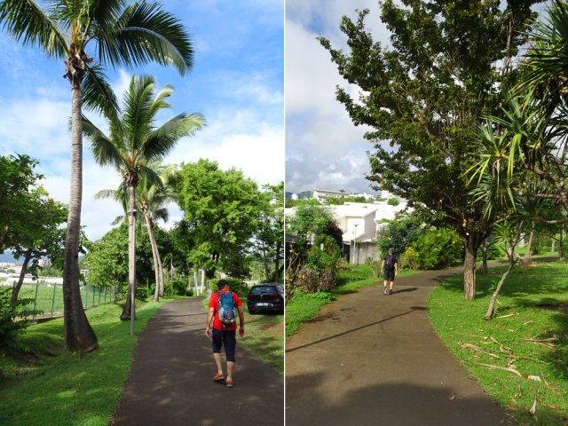 Agréables parcs arborés et ombragés entre stades et groupes scolaires