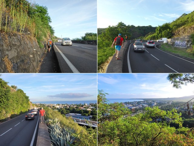 Tous les moyens sont bons pour éviter la circulation et profiter du panorama sur St-Paul