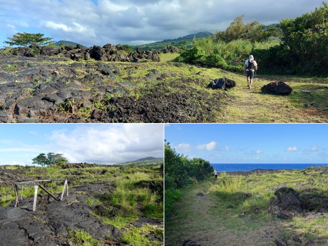 La remontée vers la RN2 longe la coulée de 1977