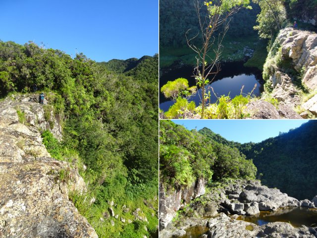 Impressionnant cassé donnant sur un vaste bassin d'eau noire
