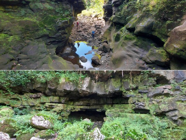 Cavités et grottes agrémentent l'ascension