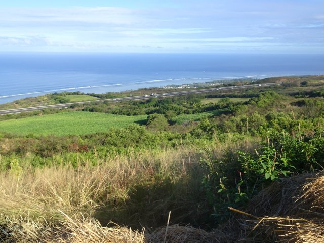 Point de vue sur la RN1 et le lagon