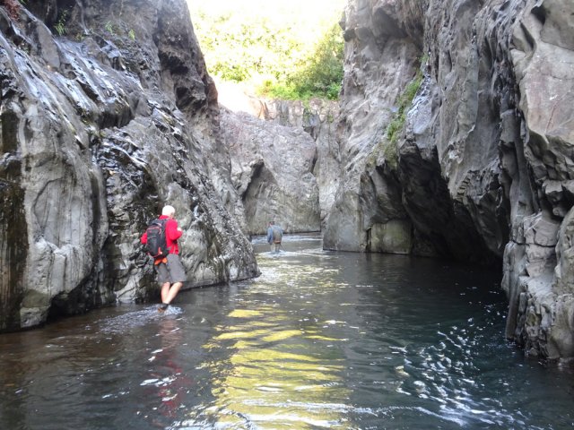 Arrivée au canyon, le niveau d'eau est parfois plus élevé
