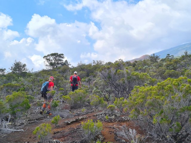 Chercher le meilleur passage en prenant le Piton Rouge comme point de mire