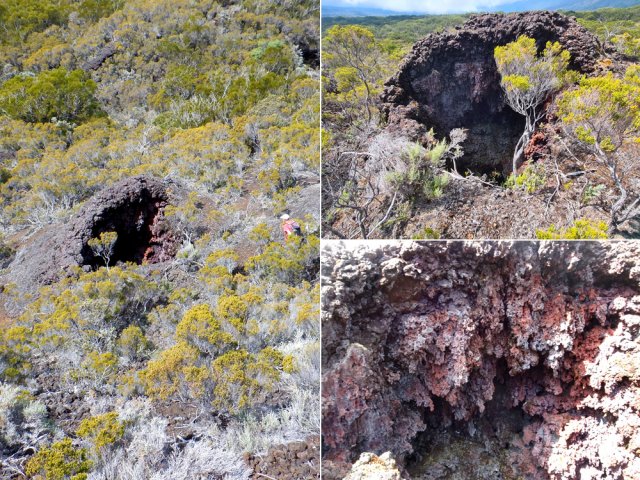 Superbe petit cratère entre le Piton Rouge et la Ravine Haüy