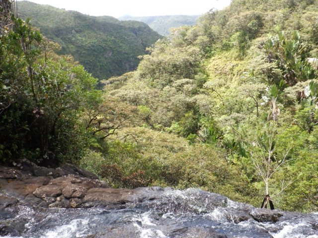La vallée impénétrable en direction de la Rivière Noire