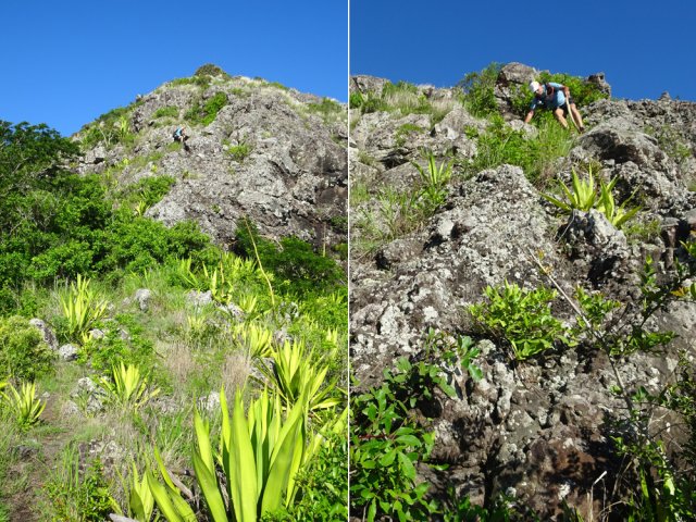 Très forte descente pour atteindre le col