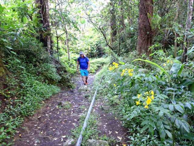 Une des rares portions plates de la montée