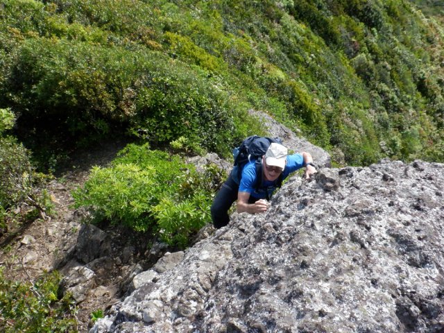 Attention de bien assurer les prises pour atteindre le sommet du Chat