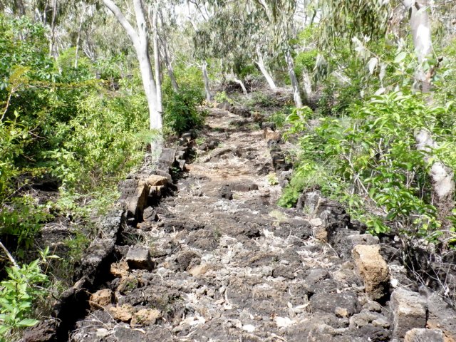 On retrouve fréquemment les allées pavées