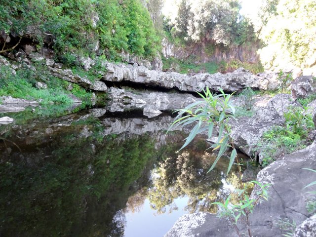 Un grand bassin annonce l'arrivée à la grande marmite