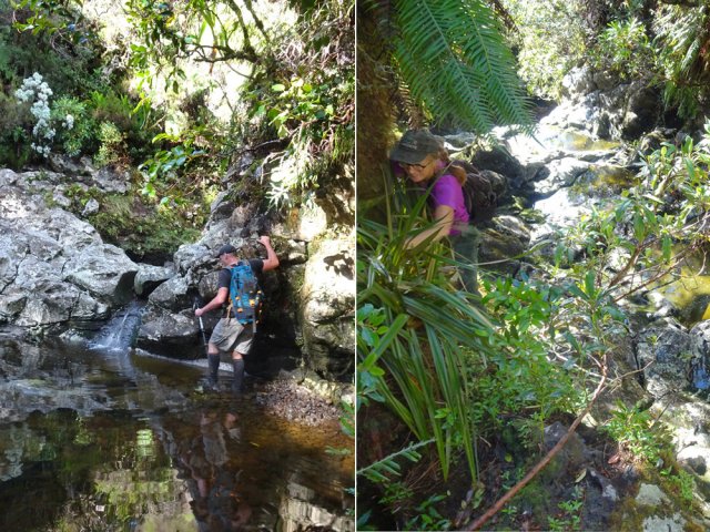 On peut mouiller les pieds ou contourner par de discrètes sentes