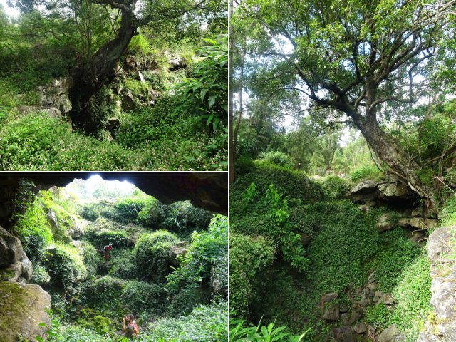 Un vénérable affouche domine ce très profond bassin difficile à franchir