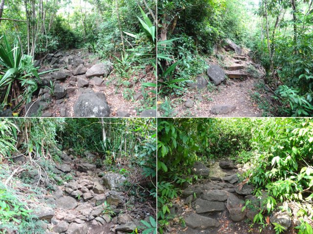 La montée au Colorado débute sur des pierres qu'on retrouvera régulièrement