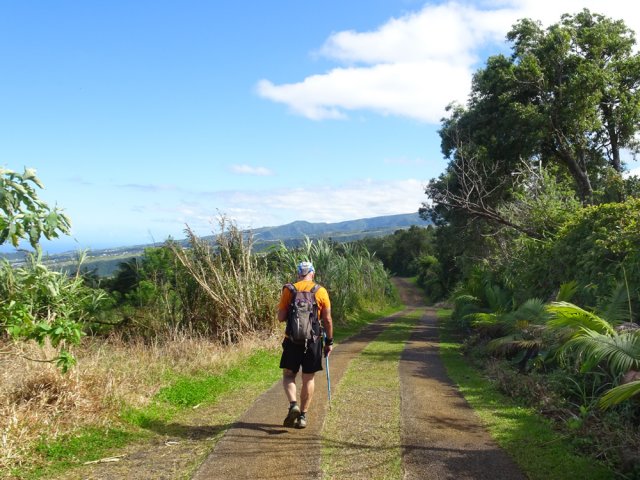 Bandes de roulement pour cette portion proche de Jacques Payet
