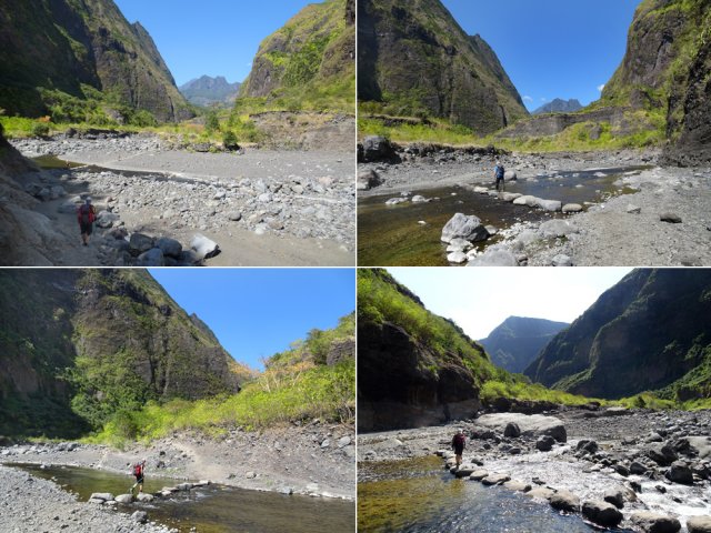 La rivière se franchit aisément sur des gués très bien aménagés