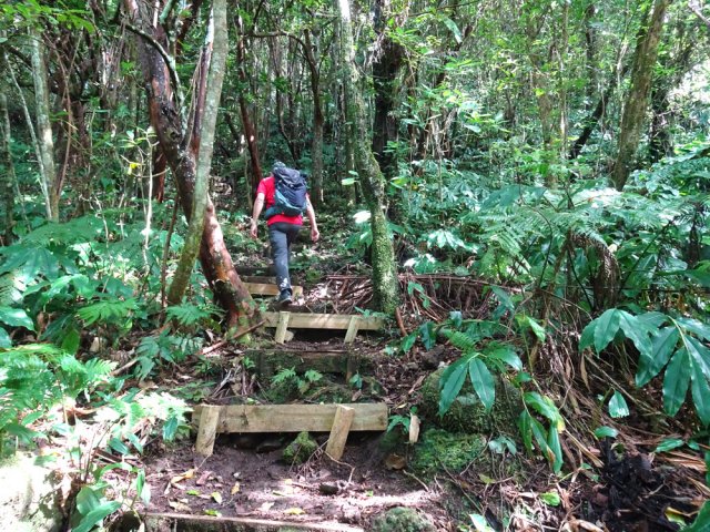 Le sentier du Malabar Mort comporte de fortes pentes dès le début