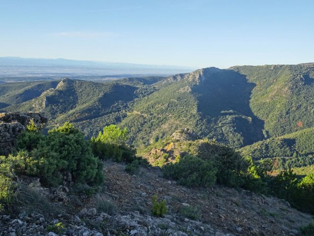 Un petit sentier discret mène au Roc Pezoul