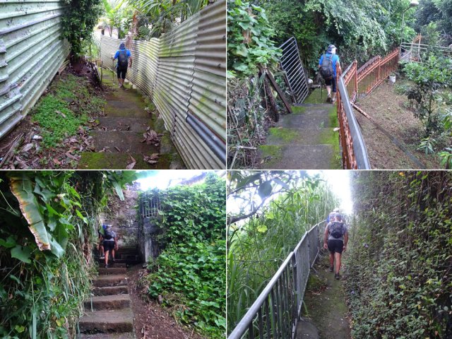 La boucle débute par un raccourci discret entre les habitations