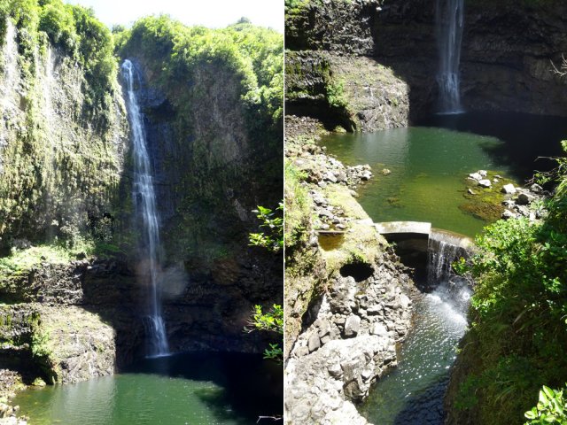 Une des dernières cascades du Bras Patience et son barrage de récupération de l'eau pour l'usine
