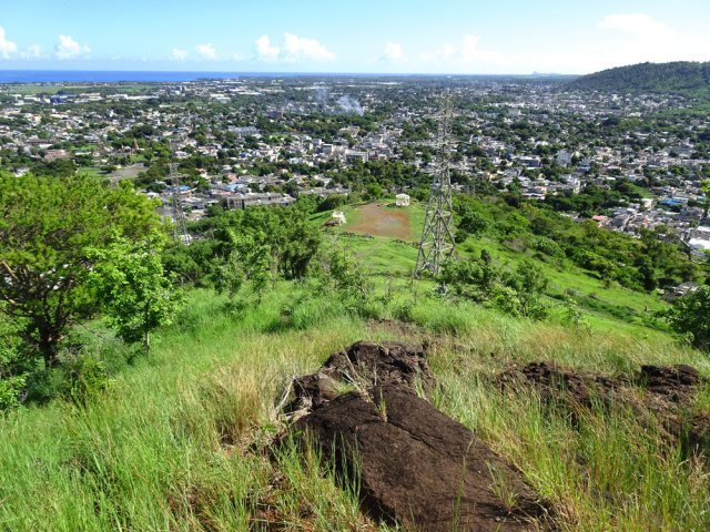 Vue générale du début de la montée au peak