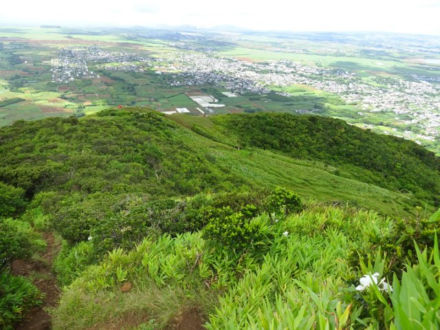 Le chemin parcouru depuis le rocher du point de vue