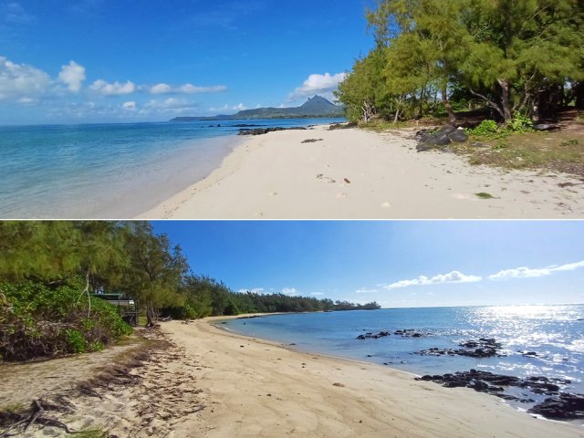 La balade débute par les plages de sable blanc