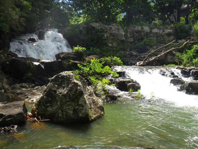 La cascade La Pompe, la plus en amont
