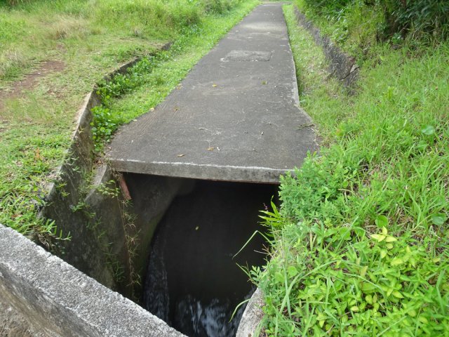 Le canal est le plus souvent recouvert de plaques en béton