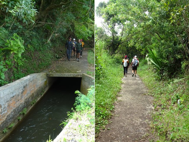 Trajet totalement plat le long du canal visible ou caché