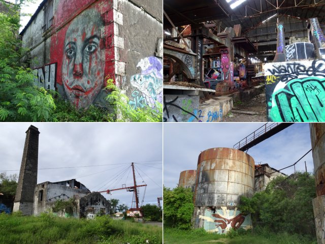 Toute l'emprise est taguée de manière sauvage par de nombreux '"artistes"