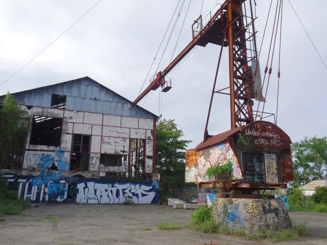 Le bâtiment des machines. Danger si l'on tente de le visiter