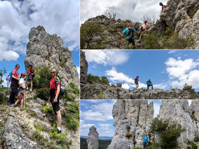 On peut fréquemment quitter le sentier pour grimper au sommet