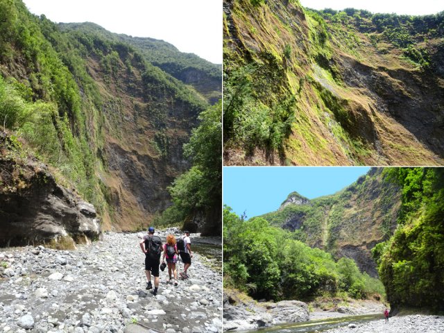 Arrivée et dépassement du grand éboulis de l'Îlet Morin
