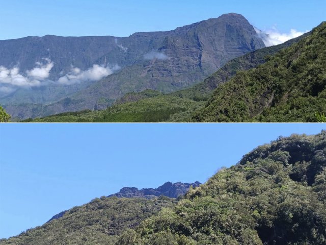 Le regard porte également sur le Grand Bénare et le Gros Morne